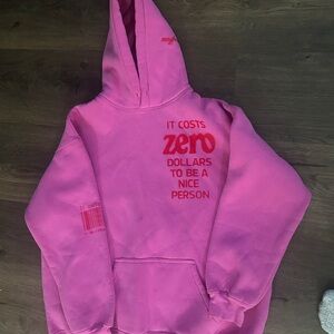Magenta Hoodie with Motivational Slogan
